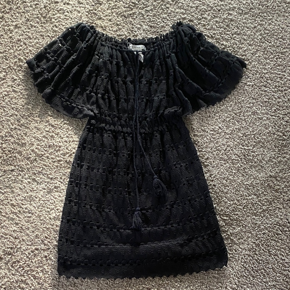 Max Studio Elegant Black Textured Dress